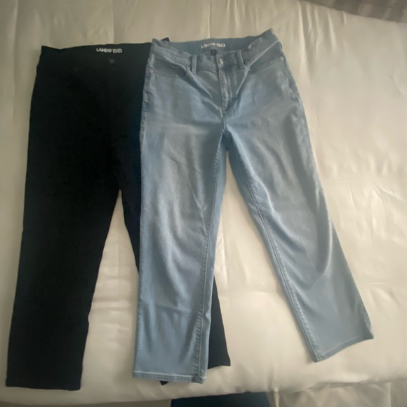 4-pack Lands’ End Petite Cropped Jeans and Cotton Chino Pants - Picture 6 of 15